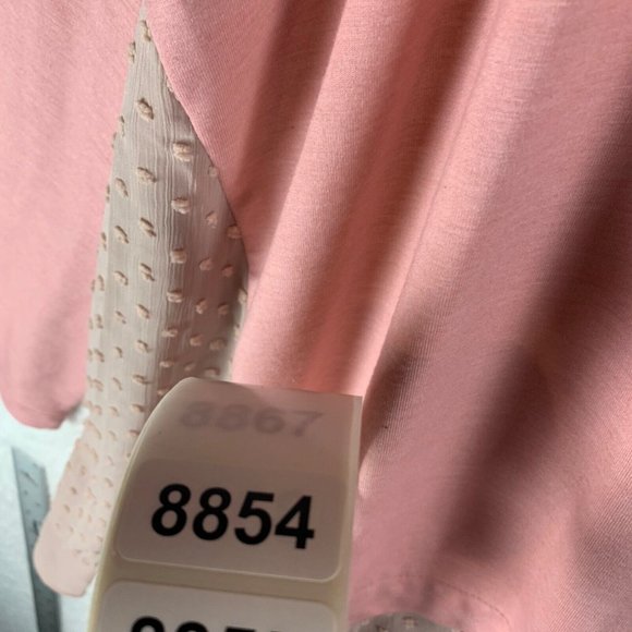 Logo Lounge Lori Goldstein Women's Layered Open Cardigan Sweater Pink Sz 2X 8854 - Picture 9 of 9